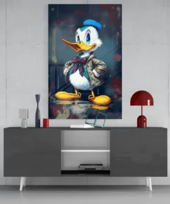 Donald Duck Glasschilderij