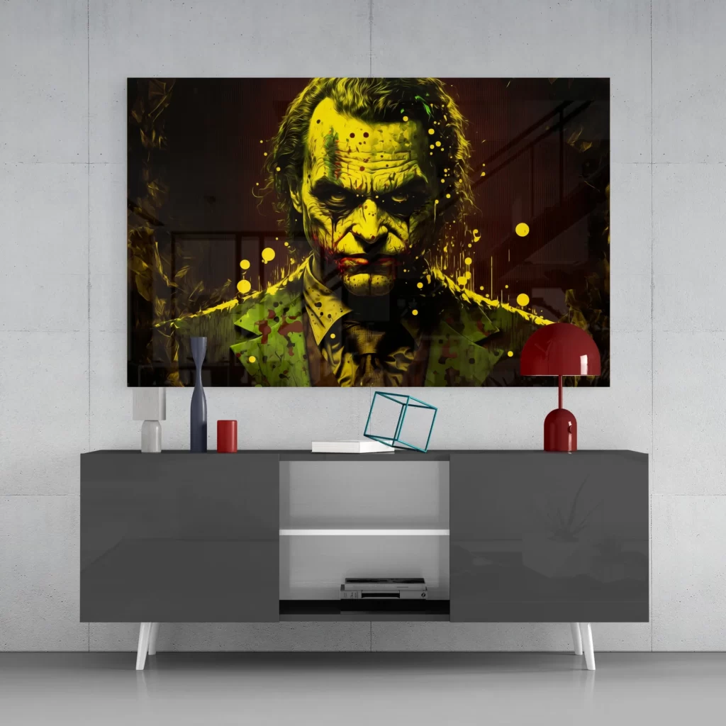 The Joker Glasschilderij