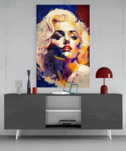 Marilyn Monroe Glasschilderij