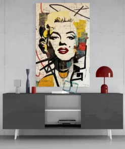  Marilyn Monroe Glasschilderij