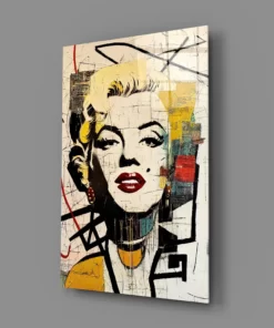 Alternative view of  Marilyn Monroe Glasschilderij