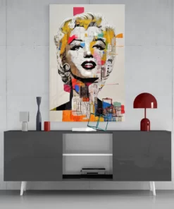 Marilyn Monroe Glasschilderij