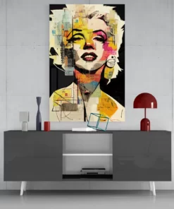 Marilyn Monroe Glasschilderij