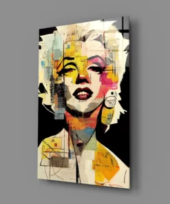 Alternative view of  Marilyn Monroe Glasschilderij