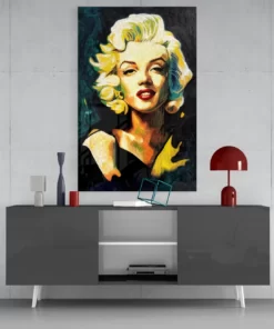 Marilyn Monroe Glasschilderij