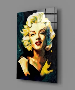 Alternative view of  Marilyn Monroe Glasschilderij