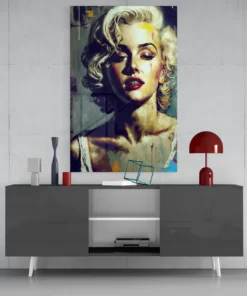Glasschilderij Marilyn Monroe
