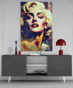 Glasschilderij Marilyn Monroe