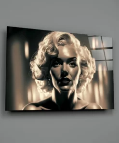 Alternative view of  Marilyn Monroe Glasschilderij