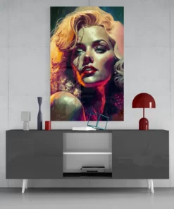 Marilyn Monroe Glasschilderij
