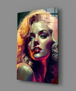 Alternative view of  Marilyn Monroe Glasschilderij