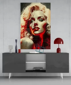  Marilyn Monroe Glasschilderij