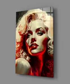Alternative view of  Marilyn Monroe Glasschilderij