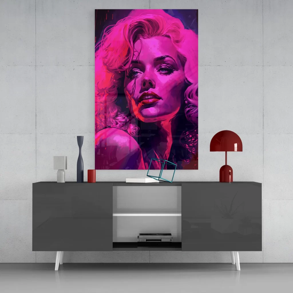 Marilyn Monroe Glasschilderij