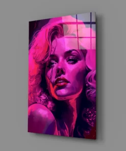 Alternative view of  Marilyn Monroe Glasschilderij