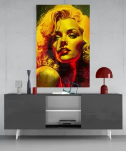 Marilyn Monroe Glasschilderij