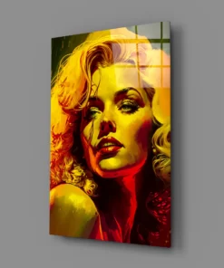 Alternative view of Marilyn Monroe Glasschilderij