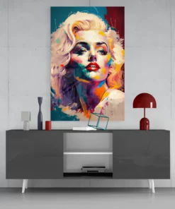 Marilyn Monroe Glasschilderij