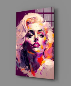 Alternative view of  Marilyn Monroe Glasschilderij