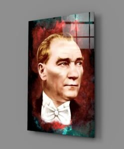 Alternative view of Portret van Atatürk Glasschilderij
