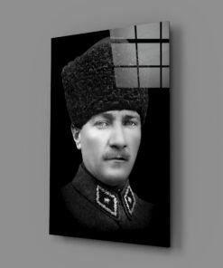 Atatürk rechthoek Glasschilderij
