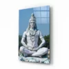 Shiva in meditatie Glasschilderij