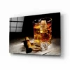 Whisky met ijs Glasschilderij