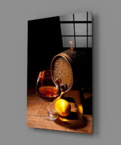 Wine Glasschilderij