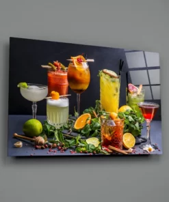 Glasschilderij Cocktail