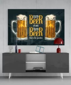 Twee Biertjes Glasschilderij