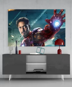 Iron Man Glasschilderij
