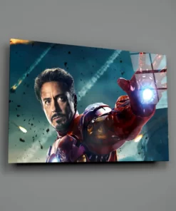 Iron Man Glasschilderij
