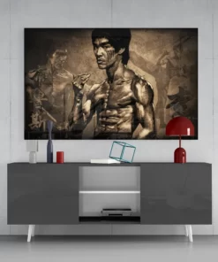 Bruce Lee Glasschilderij