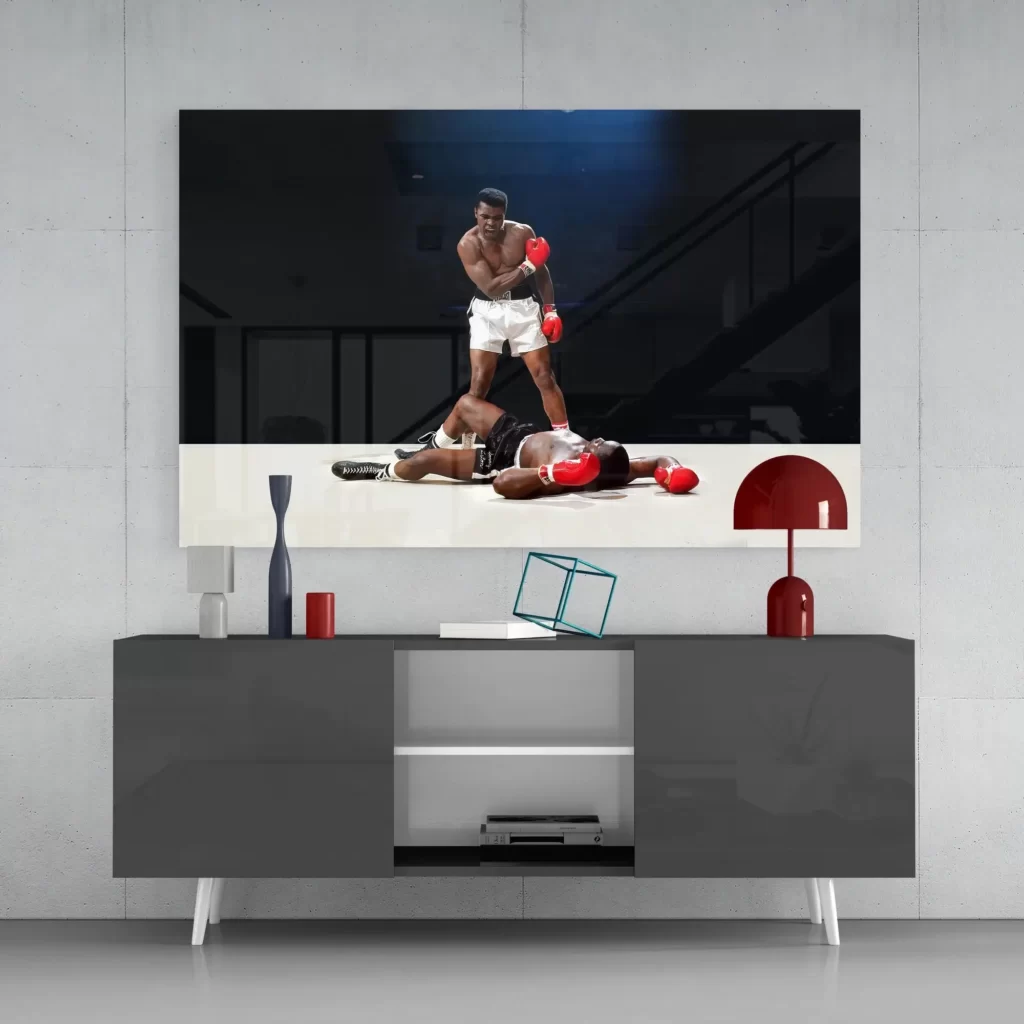 Muhammad Ali Glasschilderij