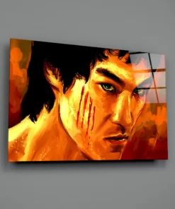 Bruce Lee Glasschilderij