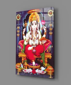 Alternative view of Ganesha Glasschilderij