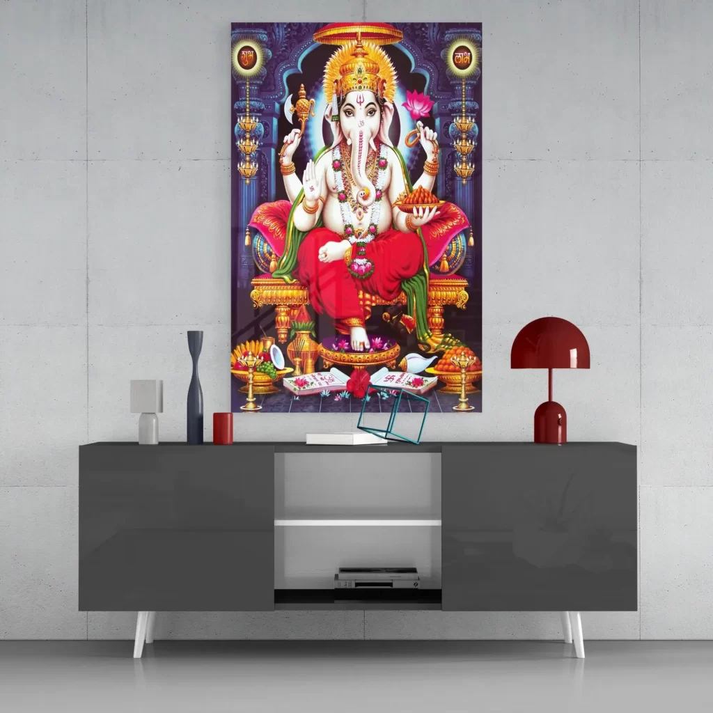 Ganesha Glasschilderij