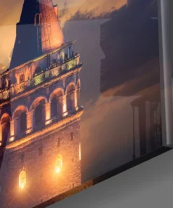 Alternative view of Galata-toren vierkant Glasschilderij