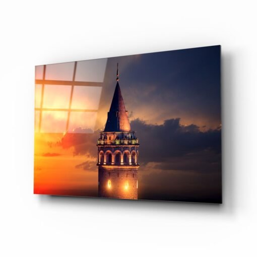 Galata-toren Glasschilderij