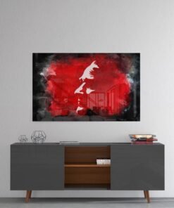 Atatürk silhouet Glasschilderij