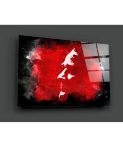 Atatürk silhouet Glasschilderij