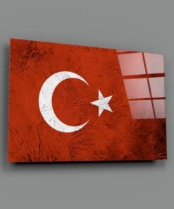 Turkse vlag Glasschilderi