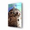 Galata-toren rechthoek Glasschilderij
