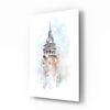 Galata-toren abstract Glasschilderij