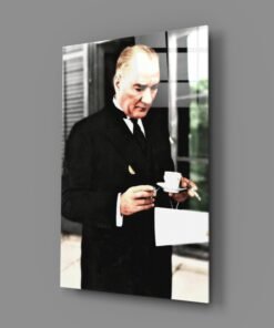 M. Kemal Atatürk Glasschilderij