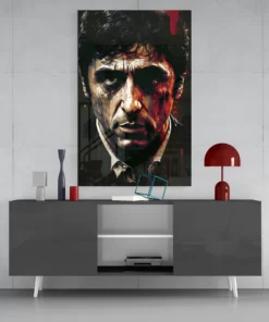 Portret van Al Pacino Glasschilderij