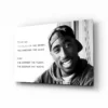 Tupac Shakur Glasschilderij