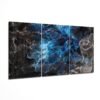 Blauw Zwart Abstract Glasschilderij