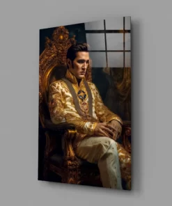 Alternative view of Elvis Presley Glasschilderij