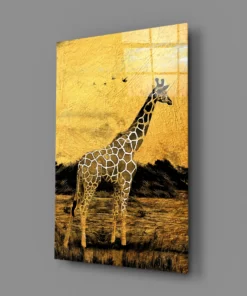 Alternative view of Giraffe Dieren Glasschilderij